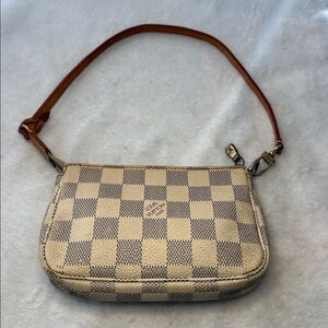 Louis Vuitton Accessories Pouch Mini Pochette with authentic LV leather strap